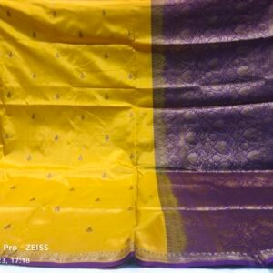 Yellow Banarasi Silk Handloom Saree