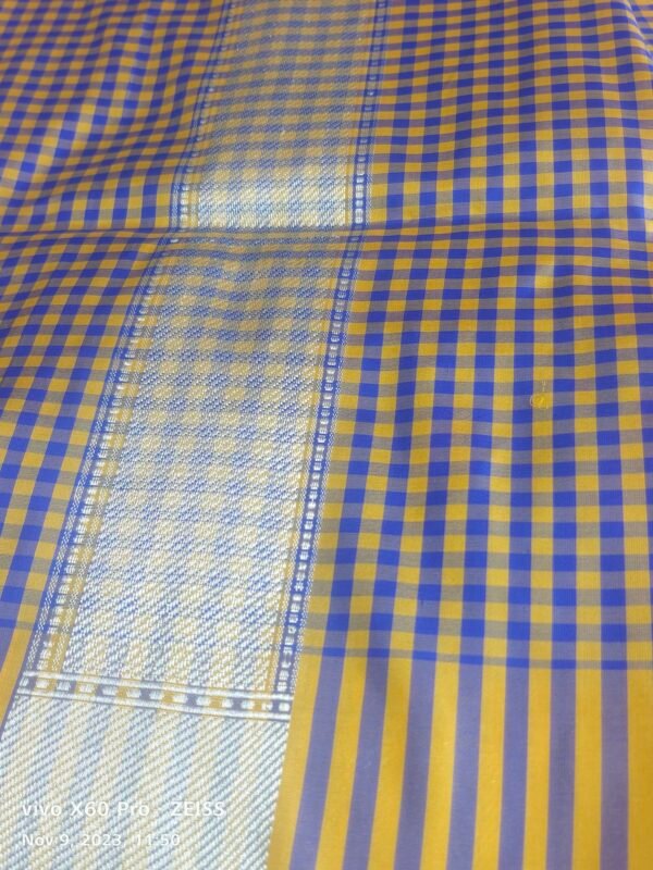 Blue Banarasi Silk Handloom Saree - Image 2