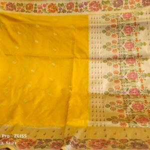 Yellow Banarasi Silk Handloom Saree