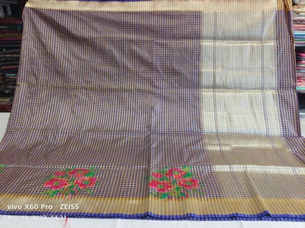 Blue Banarasi Silk Handloom Saree