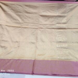 Cream Banarasi Silk Handloom Saree