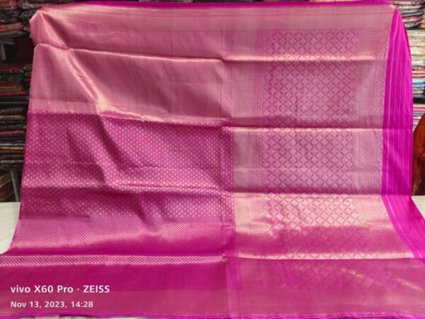 pink banarasi silk saree handloom saree