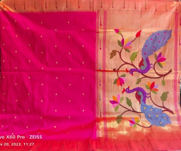 Pink Paithani Silk Handloom Saree
