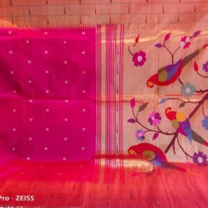 Pink Paithani Silk Handloom Saree