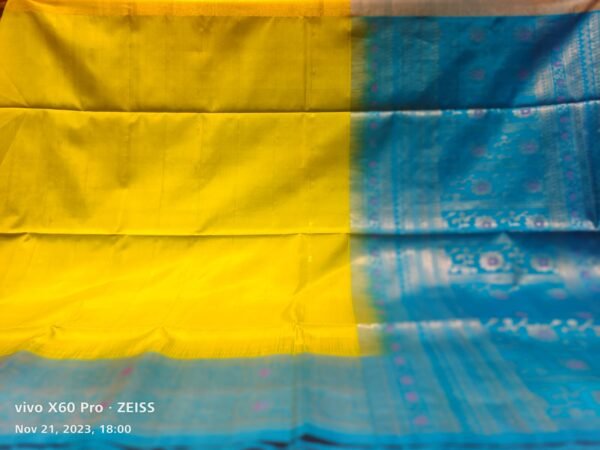 Yellow Coimbatore Silk Handloom Saree