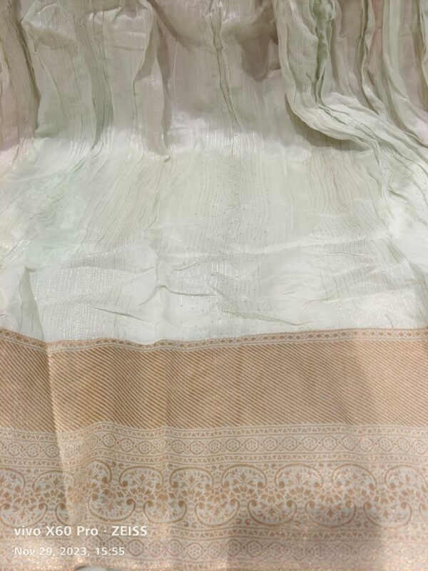 Light Green work party wear anarkali suit - Image 3