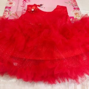 Red Party Wear Baby Frock