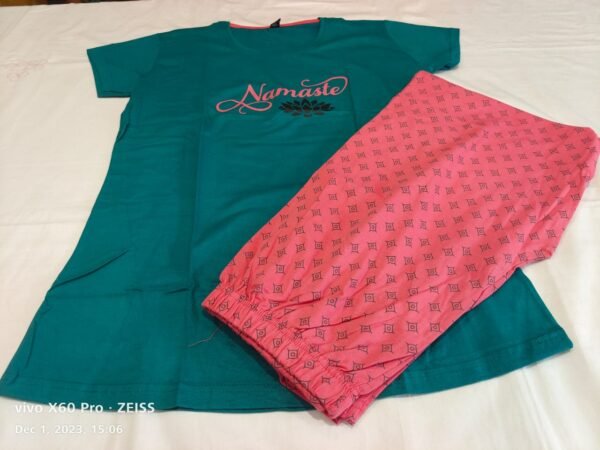 Pink and Teal Nightwear Set