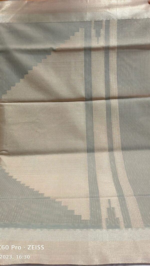 Grey Handloom Kora Banarasi Saree