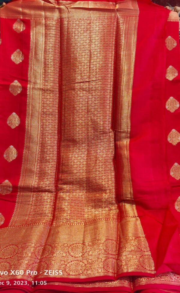 Pink Pure Chiniya Silk Banarasi Saree