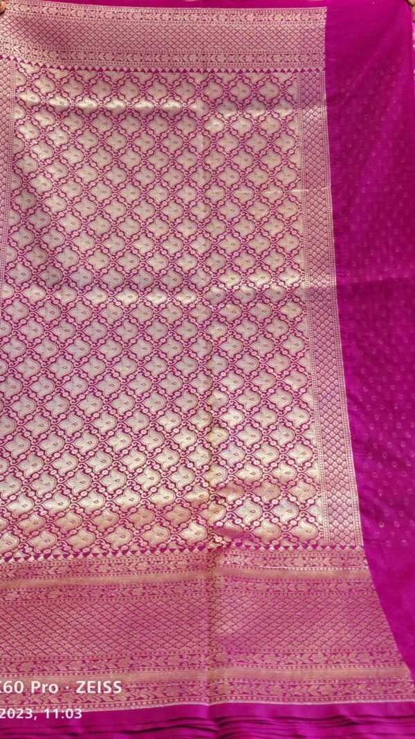 Green Banarasi Silk Butta Saree