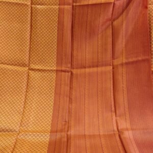 Mustard Yellow Pure Silk Printed with all over floral saree