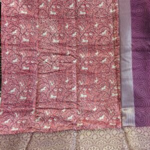 Marron Chanderi Silk Cotton Saree