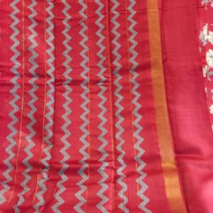 Red Chanderi Silk Cotton Saree