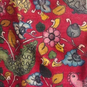 RED and GOLDISH TUSSAR SAREE