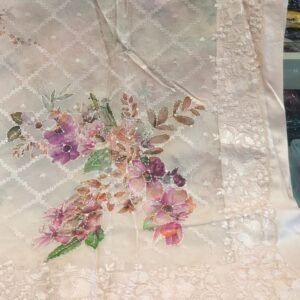 LIGHT CREAMY  PURE ORGANZA SAREE
